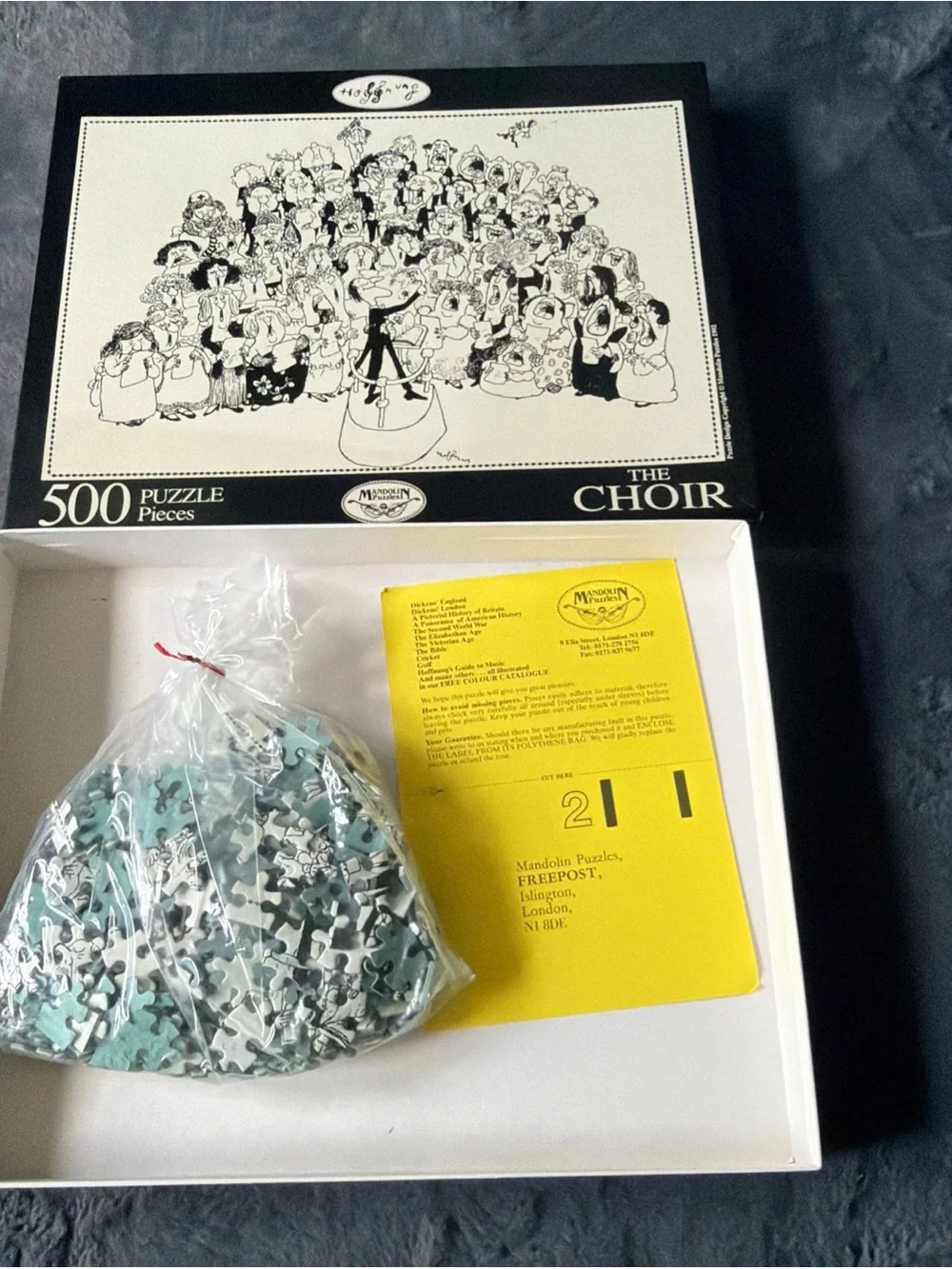 Vintage 1992 “The Choir” 500-Piece Jigsaw Puzzle published by Mandolin Puzzles.